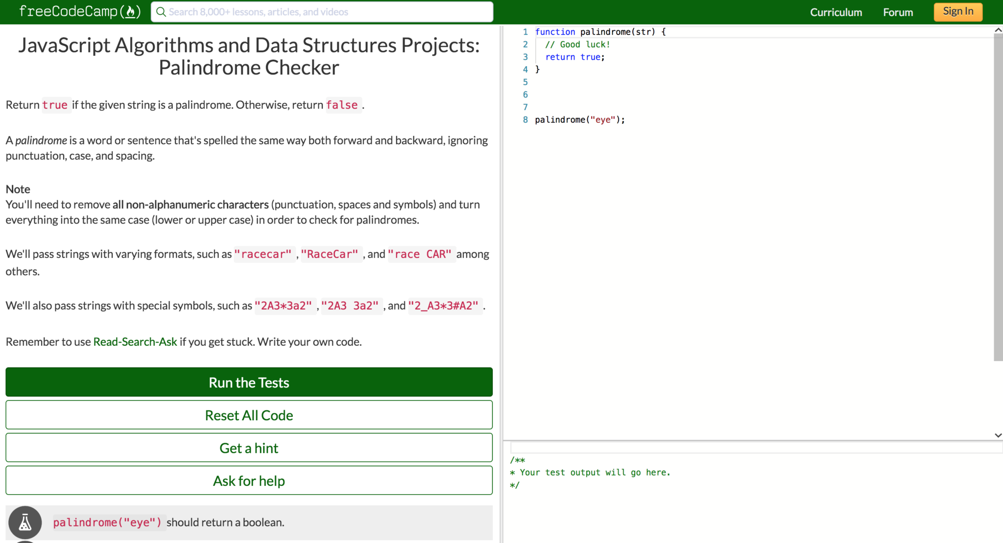 FreeCodeCamp Exercices