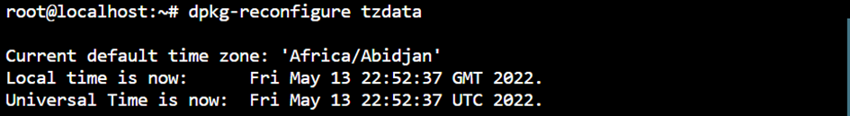 Configuration timezone