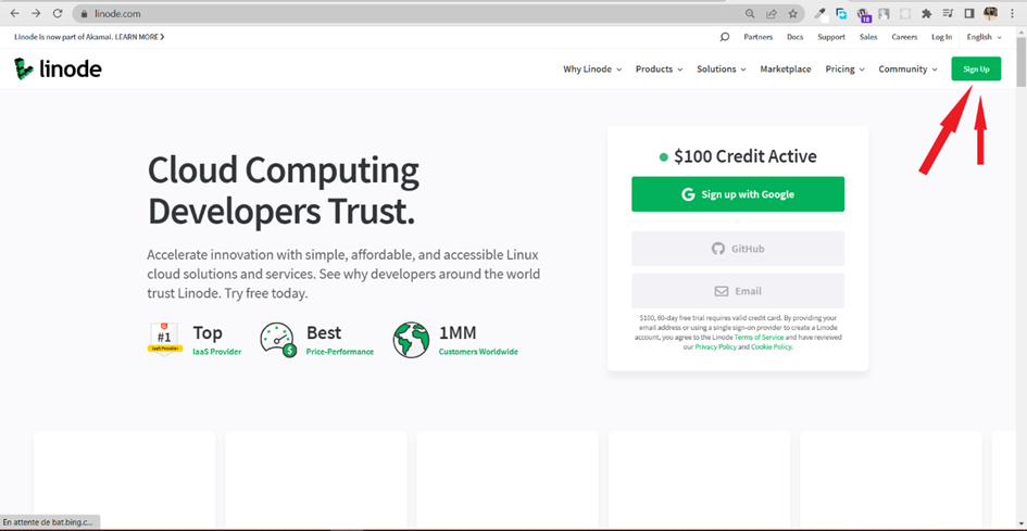 Comment créer un compte sur LINODE ?