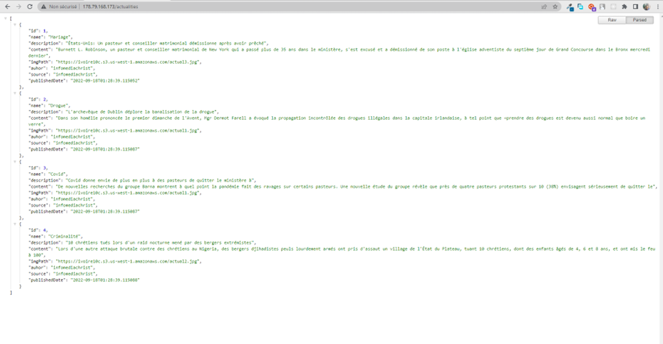 Configuration Nginx OK