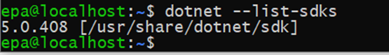 .NET SDK installé