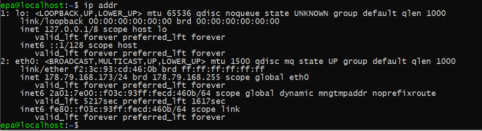 Adresse IP serveur