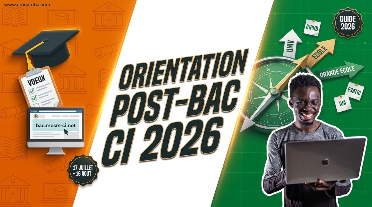 Orientation Post-BAC 2026 en Côte d'Ivoire : Guide Complet (Plateforme MESRSI, Universités, Grandes Écoles, Vœux)