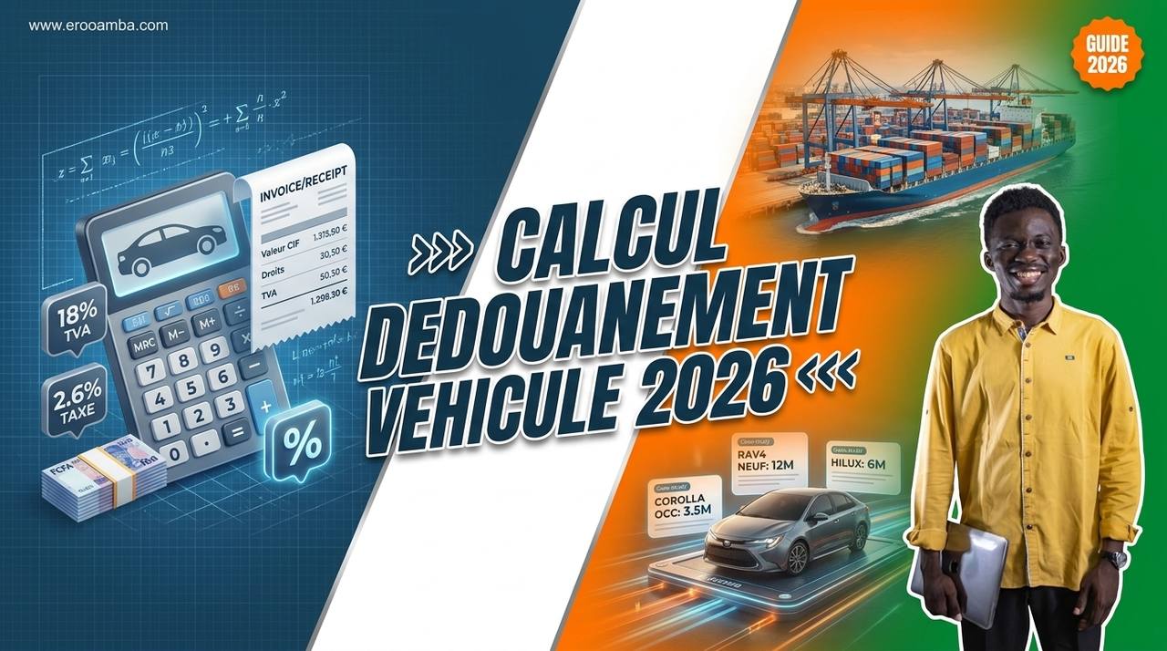 Calcul du Dédouanement d'un Véhicule en Côte d'Ivoire 2026 : Formule Détaillée + 3 Études de Cas Concrètes