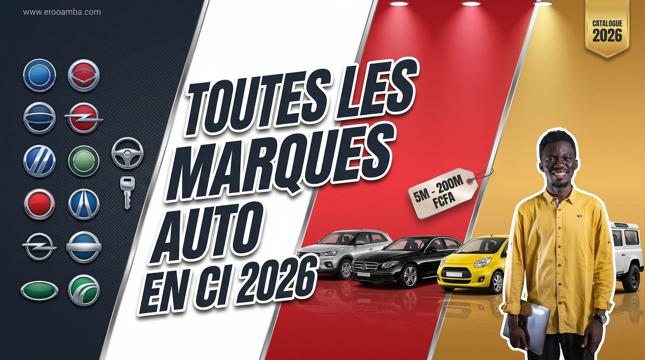 Toutes les Marques et Modèles de Voitures en Côte d'Ivoire 2026 : Catalogue Complet + Prix Indicatifs