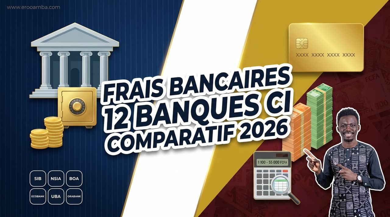 Comparatif Frais Bancaires 12 Banques en Côte d'Ivoire 2026 : Tenue de Compte, Cartes Visa, Retraits, Virements (Sources Officielles)