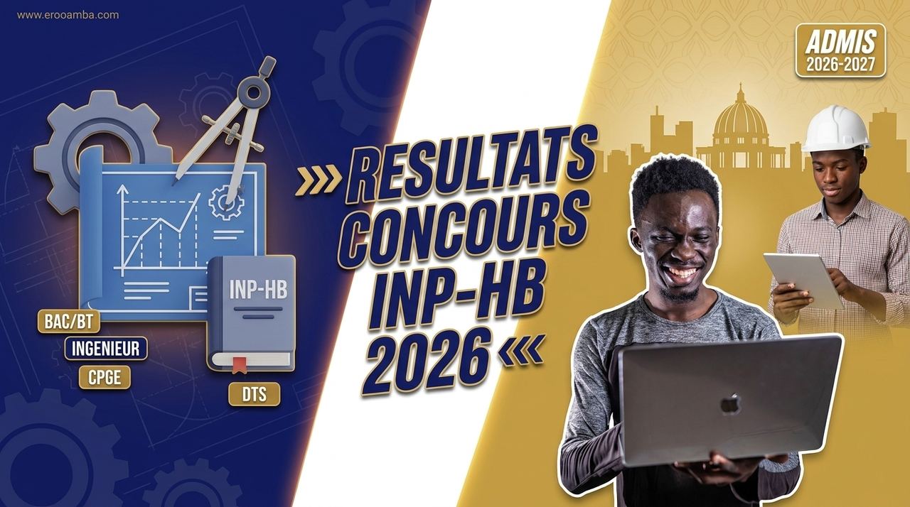Résultats Concours INP-HB 2026-2027 : Dates, Comment Consulter, Prochaine Étape (BAC/BT, Ingénieur, CPGE, DTS)