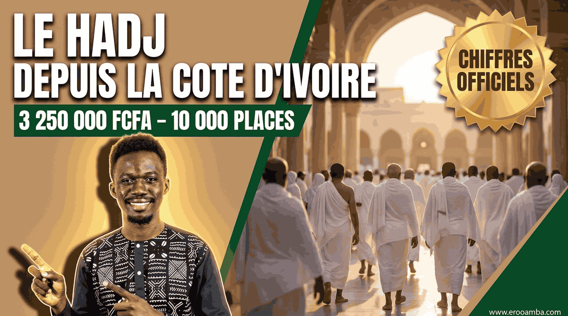 Hajj depuis la Côte d'Ivoire : 3 250 000 FCFA pour le Contingent Étatique et 10 000 Places, les Chiffres Officiels du Pèlerinage 2027